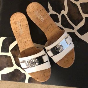 Michael Kors cork wedge sandal shoes
